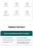 3 in 1 Magnetic Wireless Charger Stand For iPhone 12 13 14 15 16 ，Fast Charging Station for Apple Watch 10 9 8 7 6 5 Airpods Pro DesiNest