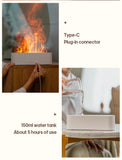 KINSCOTER Essential Oil Aroma Diffuser Flame Air Humidifier Ultrasonic Cool Mist Difusor with RGB Realistic Fire Night Light DesiNest