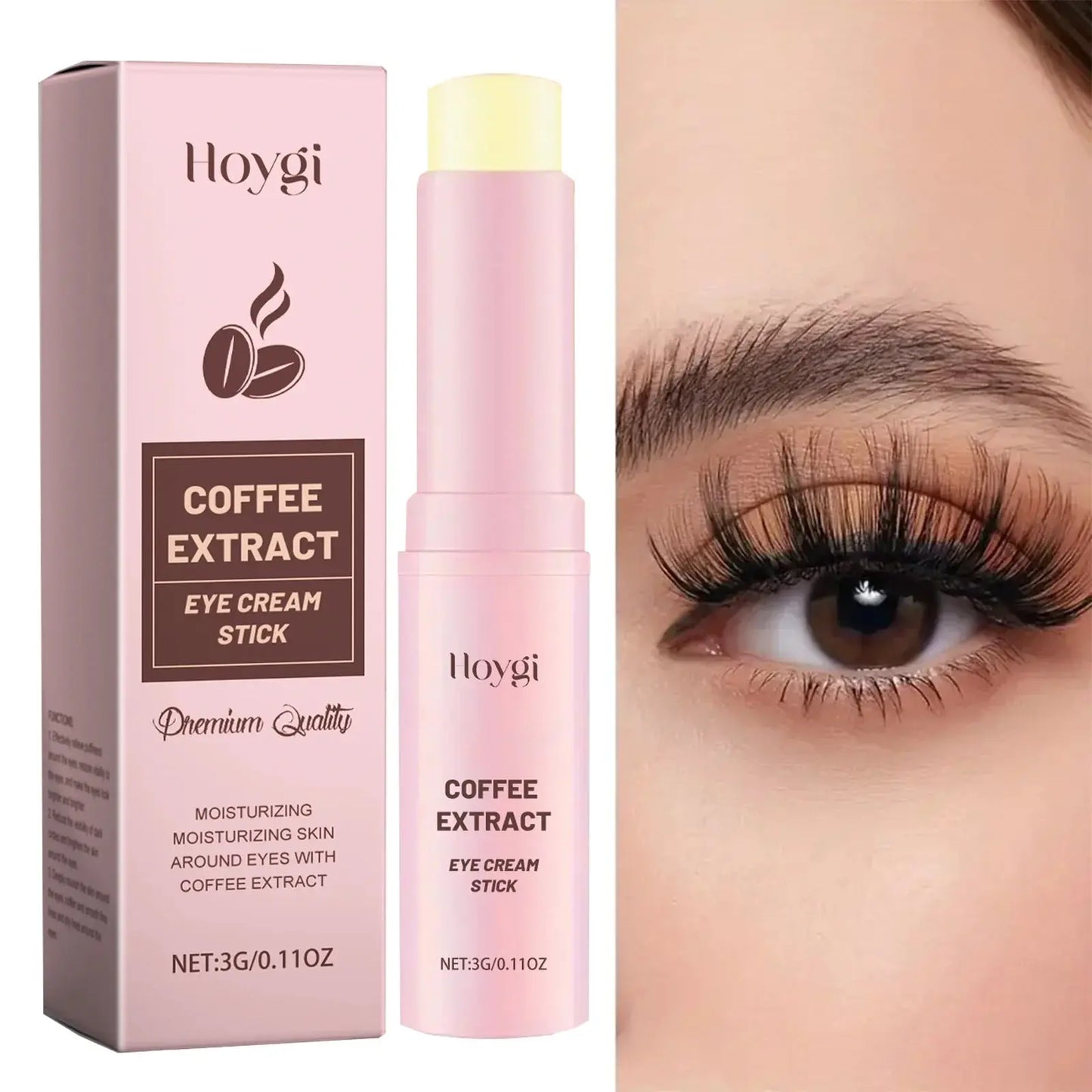 Caffeine eye cream stick nourishes the skin.