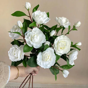 Simulated Flower Single Gardenia Flower Dining Table.