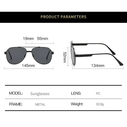 Classic Male Driving Polarized Sunglasses Men Metal Frame.