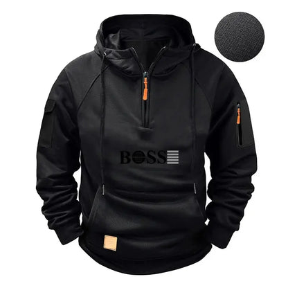Autumn men's thick hoodie, sweatshirt, casual.