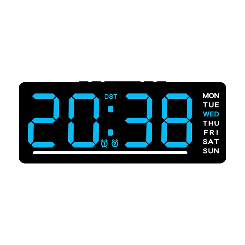 Digital Alarm Clock TEMP Date Week Dual Alarm 5 Levels Brightness Snooze Table Clock 12/24H Night Mode LED Clock DesiNest