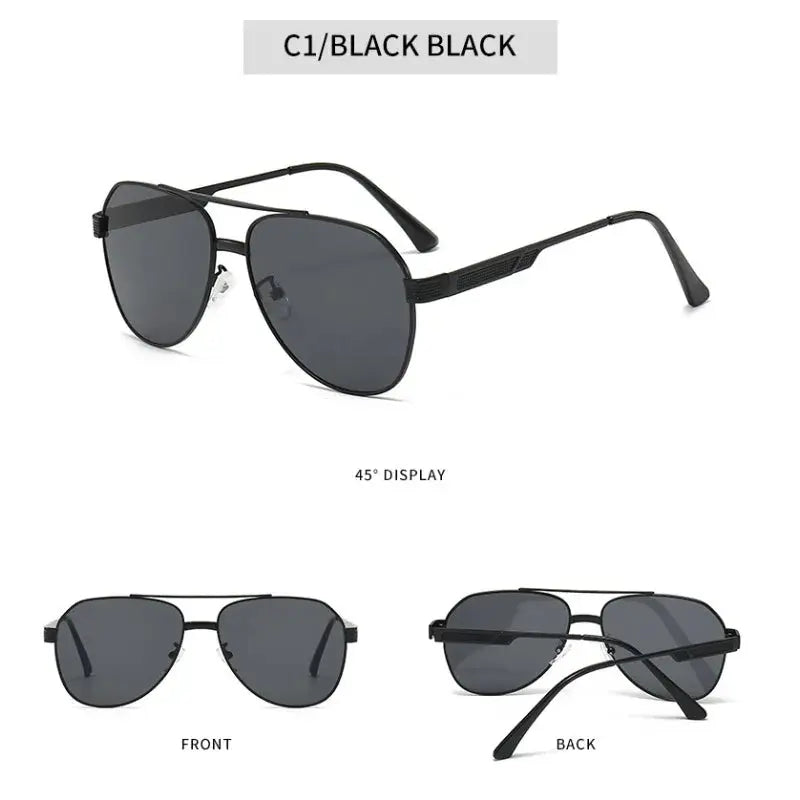 Classic Male Driving Polarized Sunglasses Men Metal Frame.