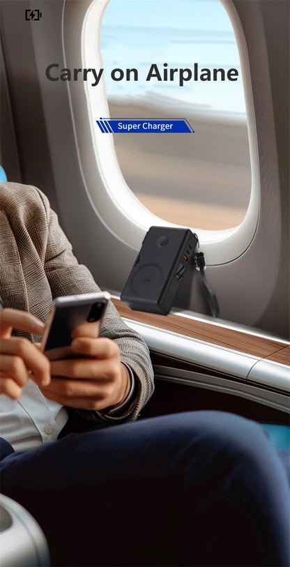 6in1 Power Bank 20000mAh 65W PD Fast Charger with Type-C Cable Portable Powerbank for Laptop Mobile Phone External Spare Battery DesiNest