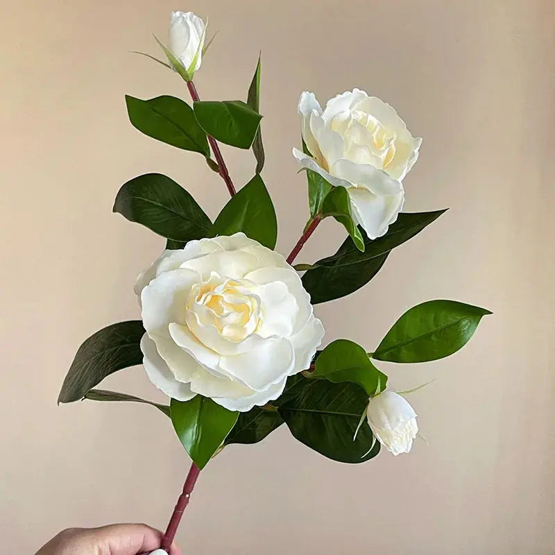 Simulated Flower Single Gardenia Flower Dining Table.