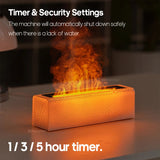 KINSCOTER Essential Oil Aroma Diffuser Flame Air Humidifier Ultrasonic Cool Mist Difusor with RGB Realistic Fire Night Light DesiNest