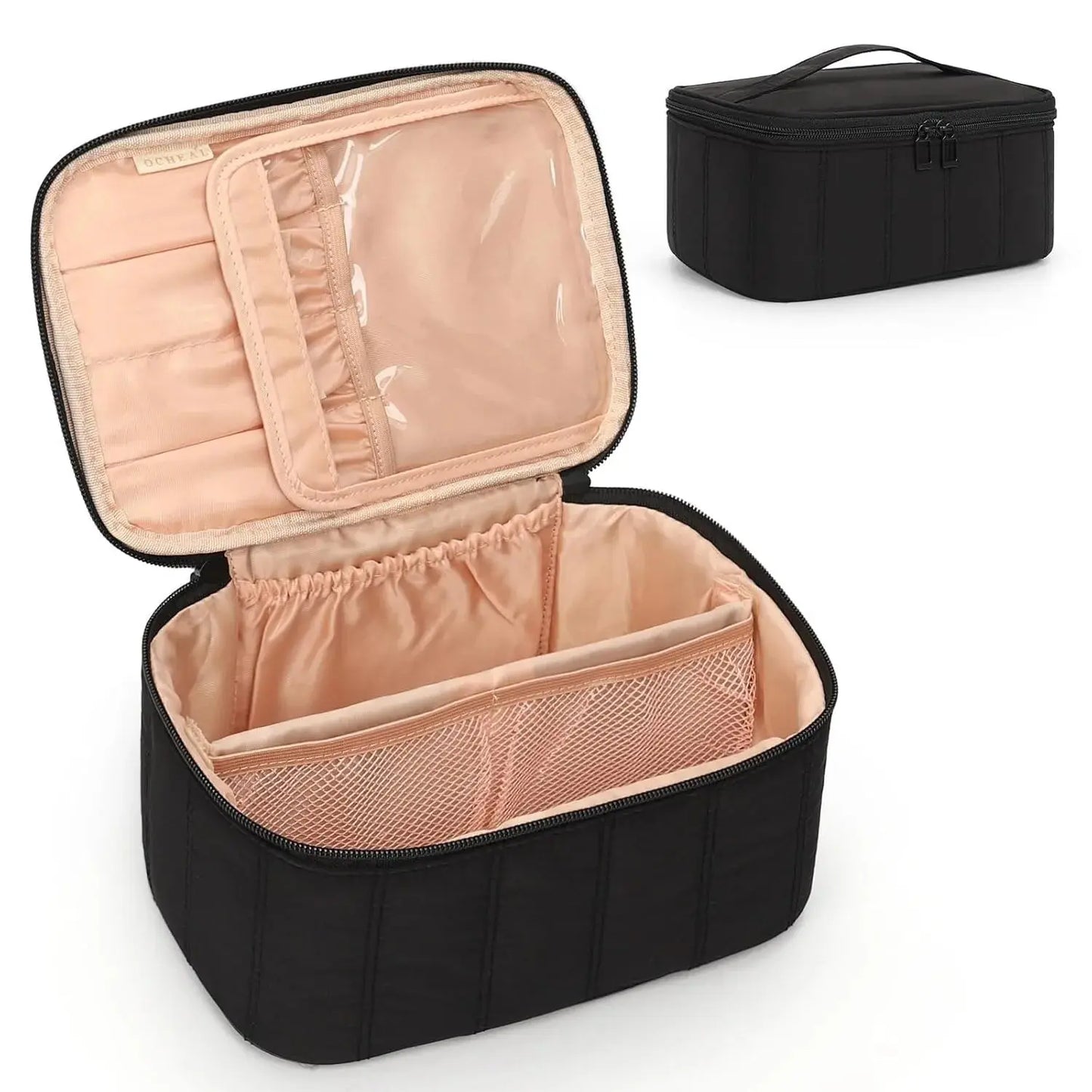 Large Capacity Makeup Bag – Portable Travel Cosmetic Organizer.