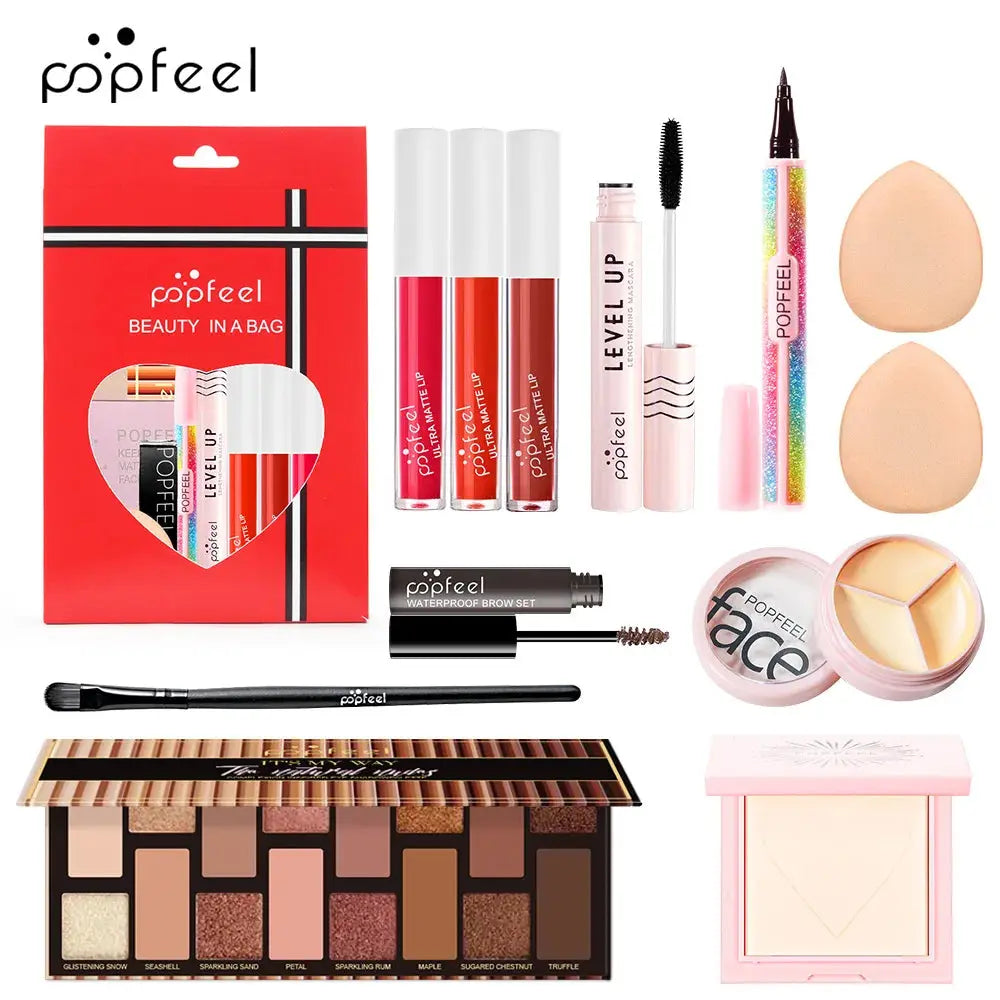 POPFEEL All-in-One Makeup Kit Gift Set with Eyeshadow.