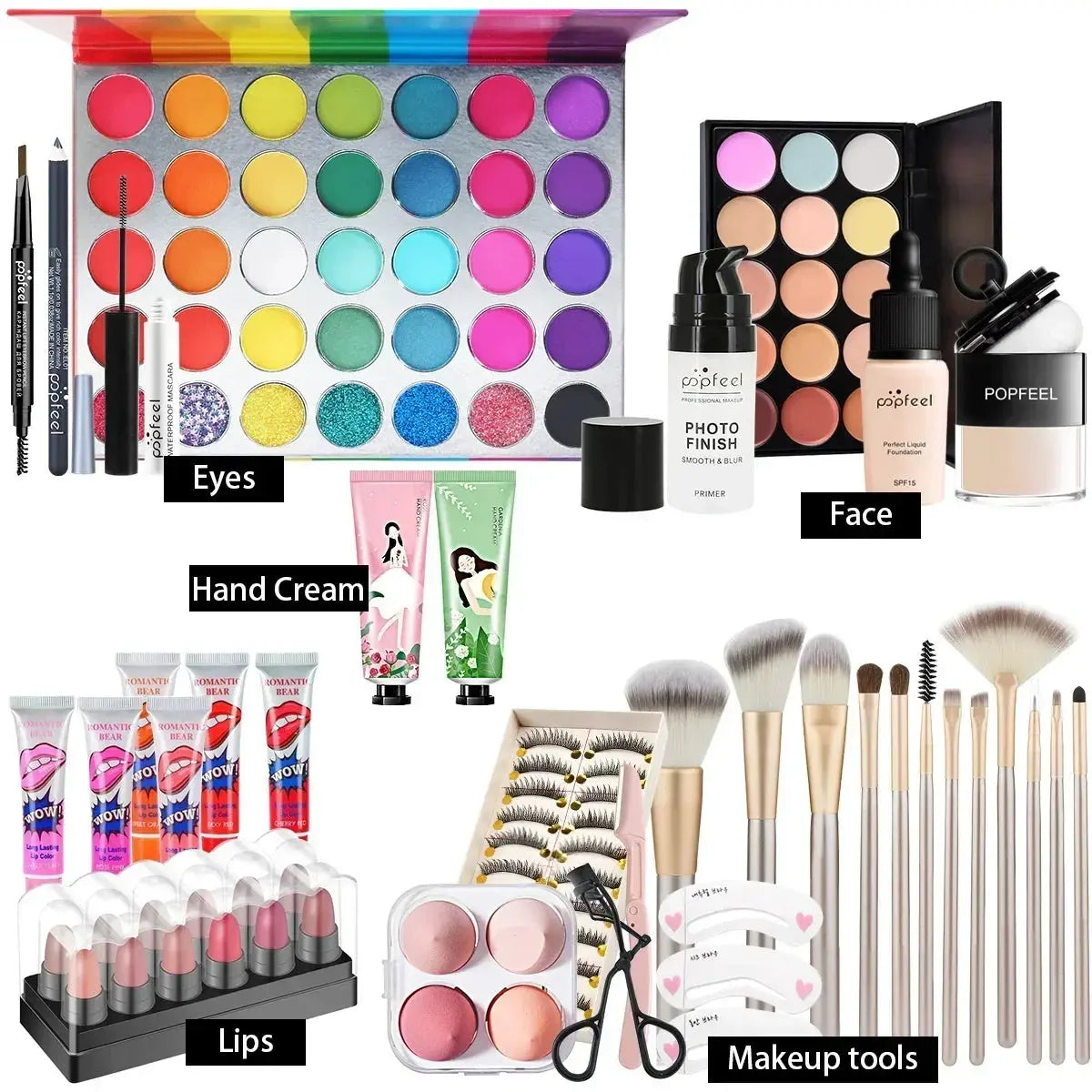 POPFEEL All-in-One Makeup Kit Gift Set with Eyeshadow.