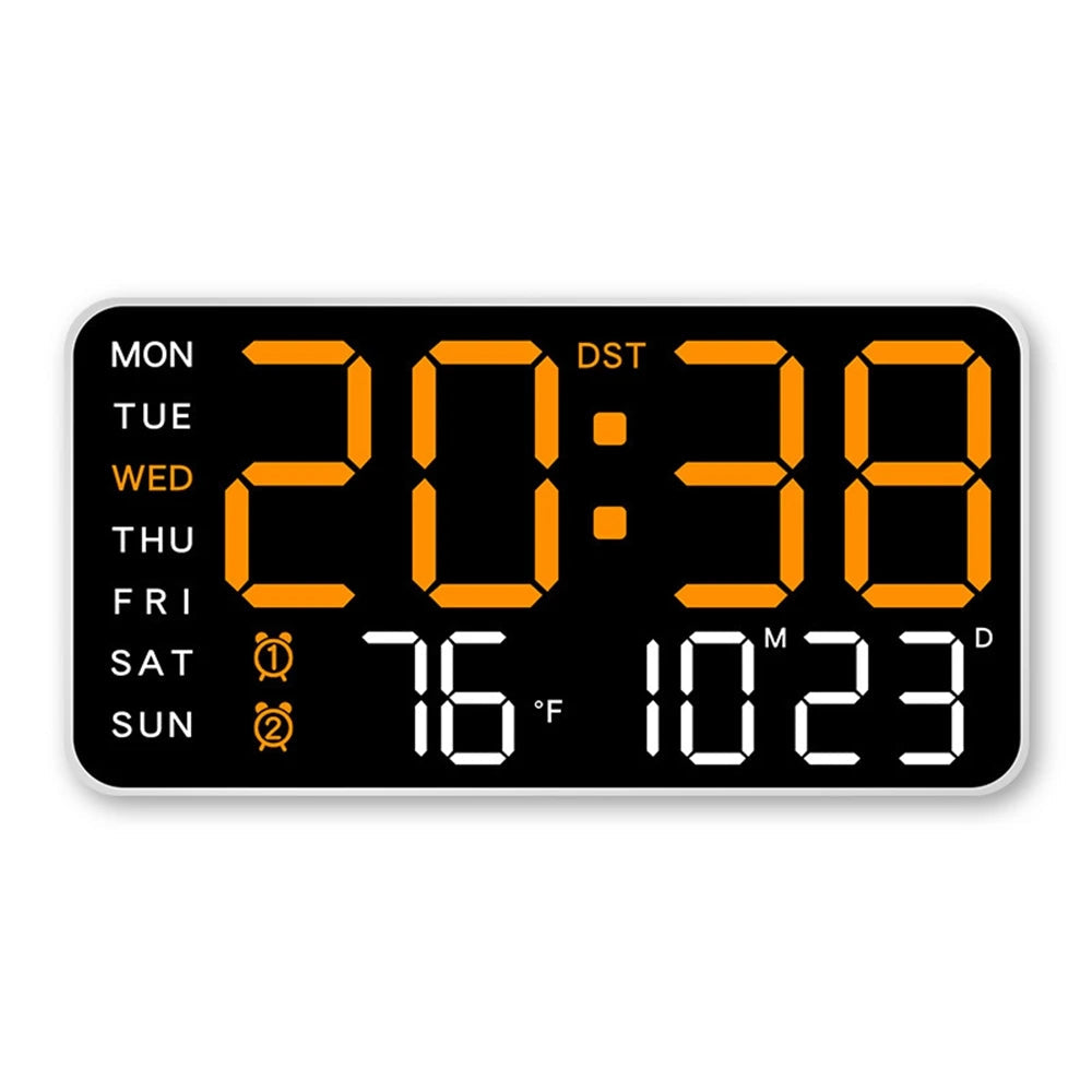 Smart LED wall clock with voice control feature, combining modern design and smart home technology for efficient time management