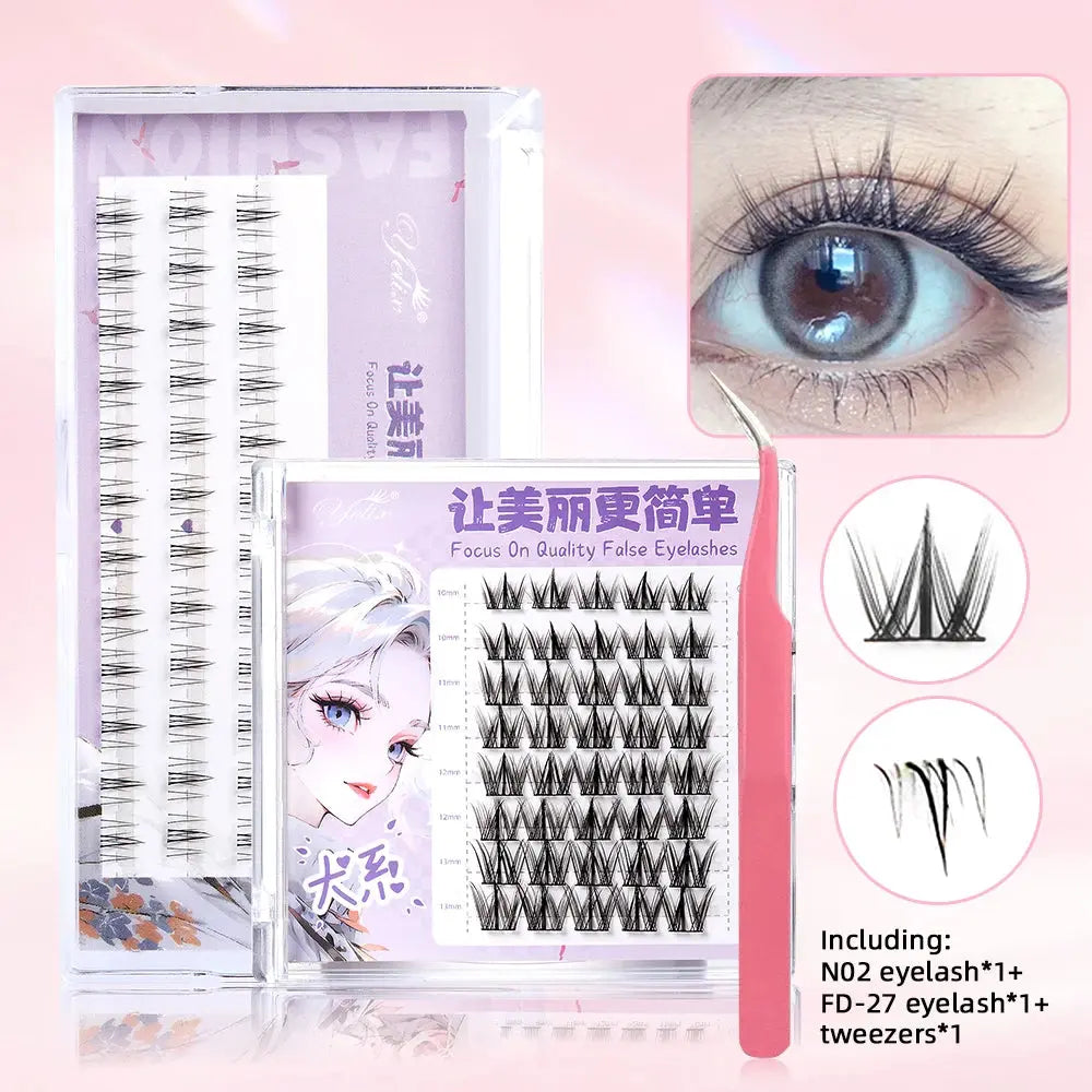 Yelix New Sunflower Eyelash Set Cluster Lashes.