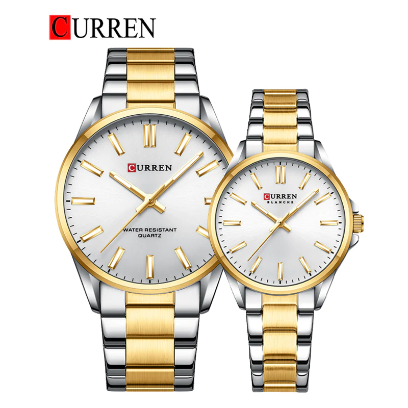 CURREN Original Brand Stainless Steel Band Wrist Watch For Couples Wth Brand (Box & Bag) US Arabia
