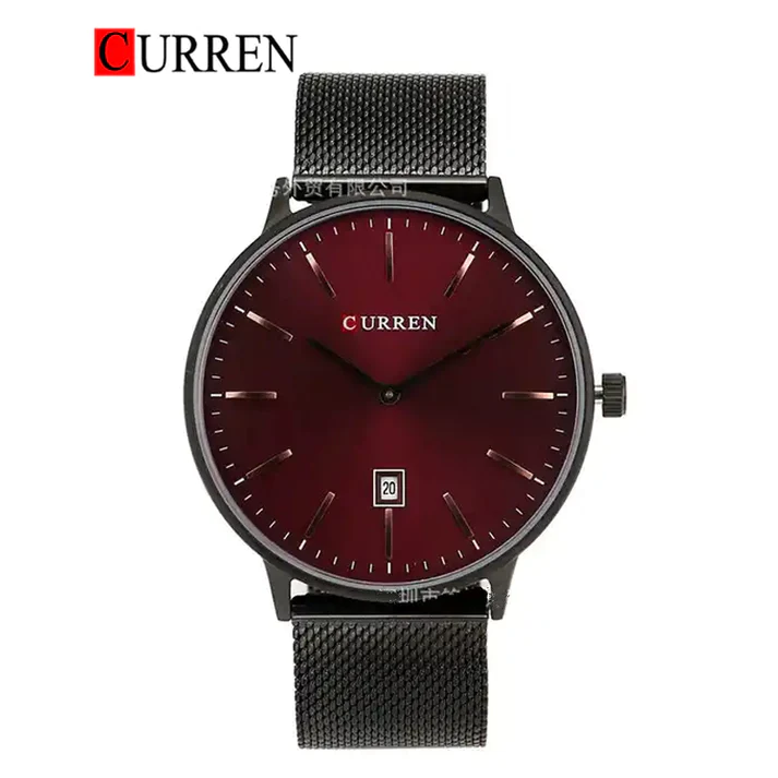 CURREN Original Brand Stainless Steel Band Wrist Watch For Men With Brand (Box & Bag)-8302 US Arabia