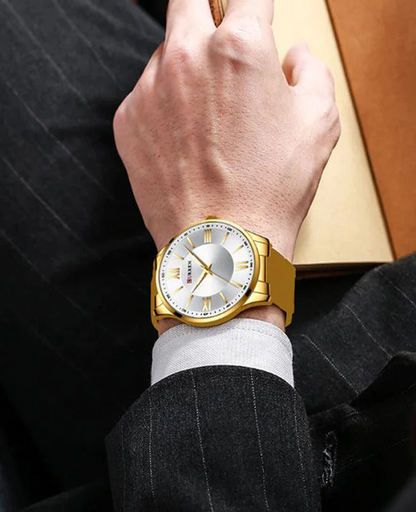 CURREN Original Brand Stainless Steel Band Wrist Watch For Couples With Brand (Box & Bag) US Arabia