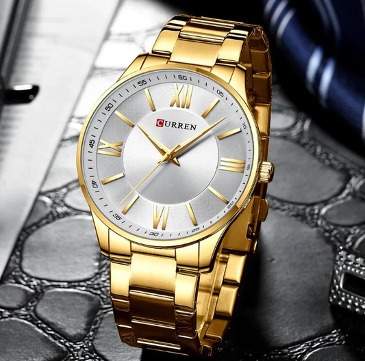 CURREN Original Brand Stainless Steel Band Wrist Watch For Couples With Brand (Box & Bag) US Arabia