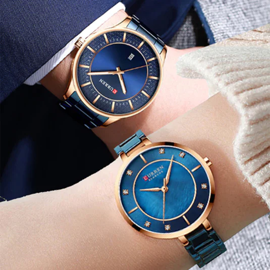 CURREN Original Brand Stainless Steel Band Wrist Watch For Couples Wth Brand (Box & Bag) US Arabia