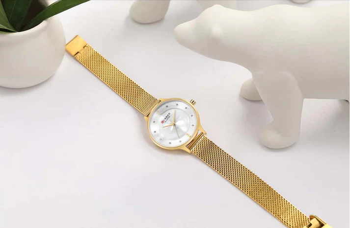 CURREN Original Brand Mesh Band Wrist Watch For Couples With Brand (Box & Bag) US Arabia