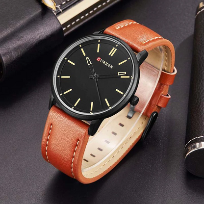 CURREN Original Brand Leather Straps Wrist Watch For Men With Brand (Box & Bag)-8233 US Arabia