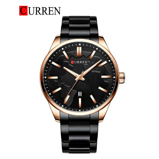 CURREN Original Brand Stainless Steel Band Wrist Watch For Men With Brand (Box & Bag)-8366 US Arabia