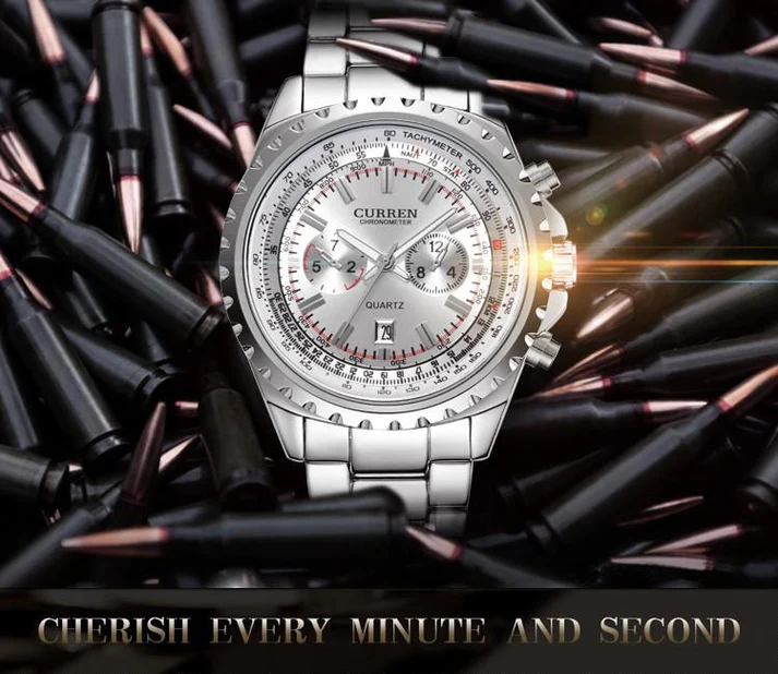 CURREN Original Brand Stainless Steel Band Wrist Watch For Couples With Brand (Box & Bag) US Arabia