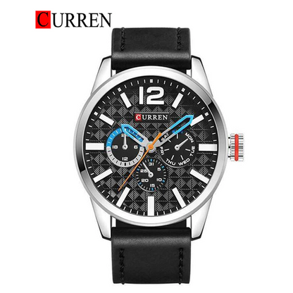 CURREN WATCHES  CURREN Original Brand Leather Straps Wrist Watch For Men With Brand (Box & Bag)-8247 US Arabia