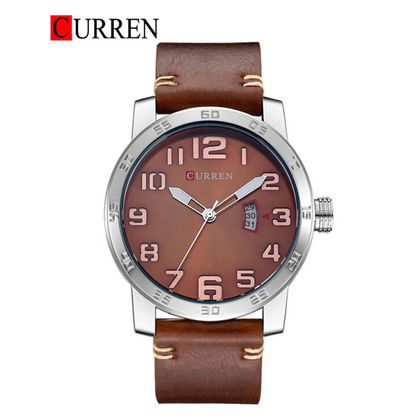 CURREN Original Brand Leather Straps Wrist Watch For Men With Brand (Box & Bag)-8254 US Arabia