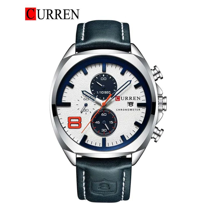 CURREN Original Brand Leather Straps Wrist Watch For Men With Brand (Box & Bag)-8324 US Arabia