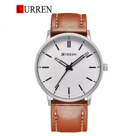 CURREN Original Brand Leather Straps Wrist Watch For Men With Brand (Box & Bag)-8233 US Arabia