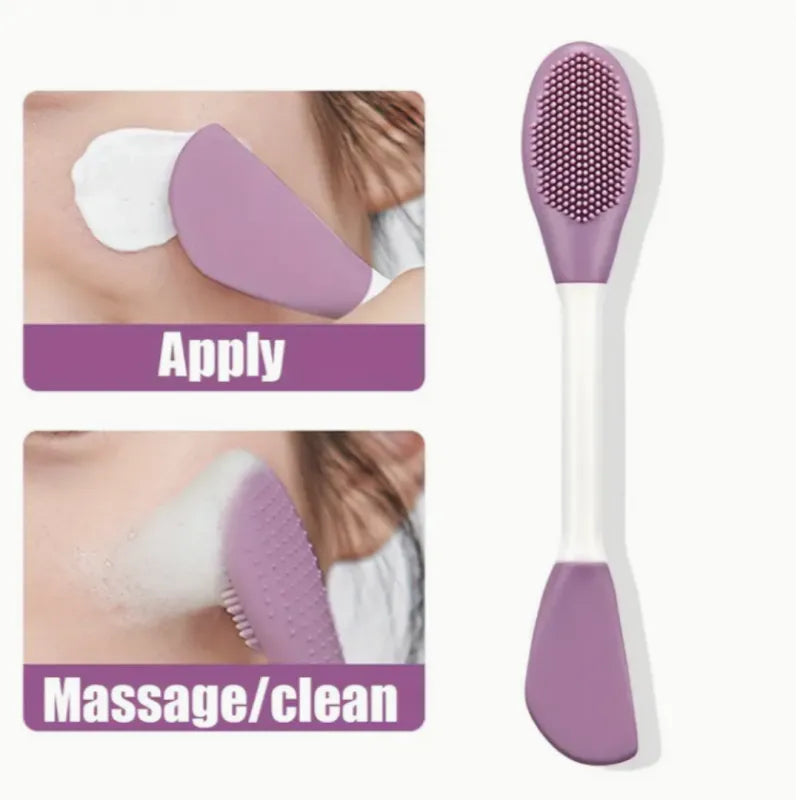 Double Head Silicone Face Care Brush DesiNest