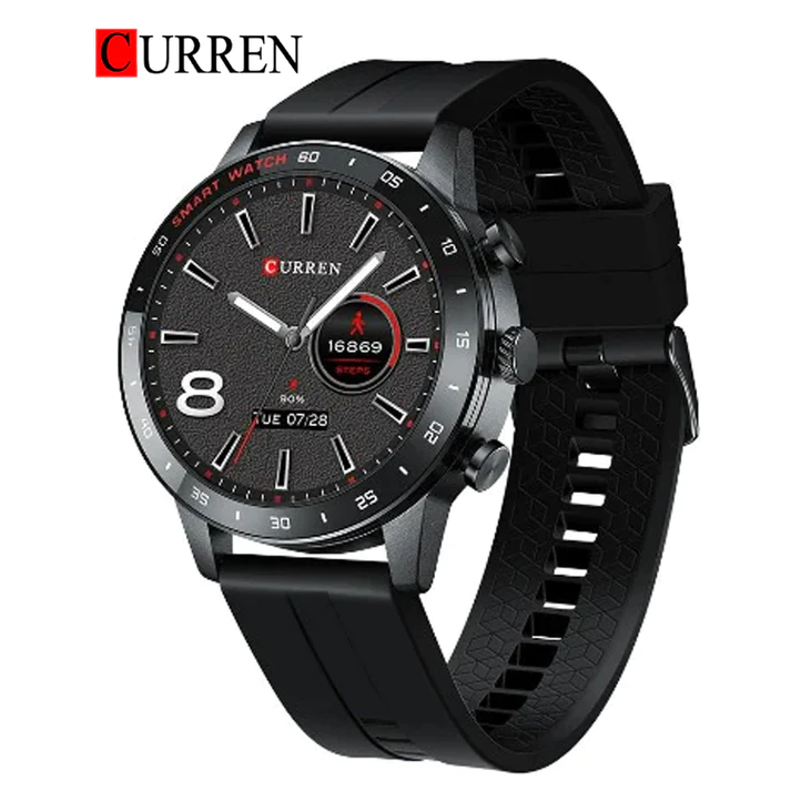 CURREN Original Brand Rubber Straps Wrist Smart Watch For Men & Women With Brand (Box & Bag)-6001 US Arabia