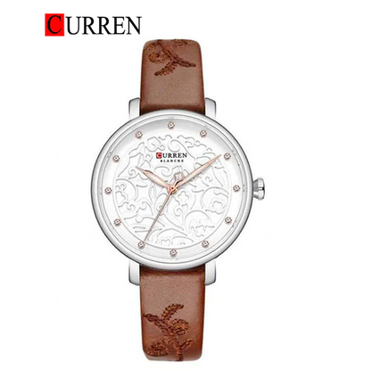CURREN Original Brand Leather Straps Wrist Watch For Women With Brand (Box & Bag)-9046 US Arabia