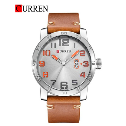 CURREN Original Brand Leather Straps Wrist Watch For Men With Brand (Box & Bag)-8254 US Arabia