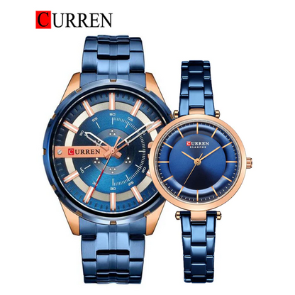 CURREN Original Brand Stainless Steel Band Wrist Watch For Couples With Brand (Box & Bag) US Arabia